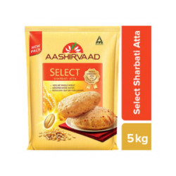 Aashirvaad select sharbati whole wheat atta 5.00 kg bag Aashirvaad select sharbati whole wheat atta 5.00 kg bag