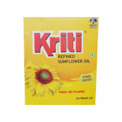 Kriti refined sunflower oil 15.00 ltr jar Kriti refined sunflower oil 15.00 ltr jar