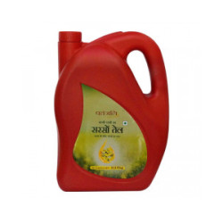 Patanjali kachi ghani mustard oil 5.00 ltr jar Patanjali kachi ghani mustard oil 5.00 ltr jar