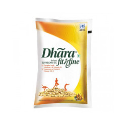 Dhara fit n fine soya oil 1.00 ltr packet Dhara fit n fine soya oil 1.00 ltr packet